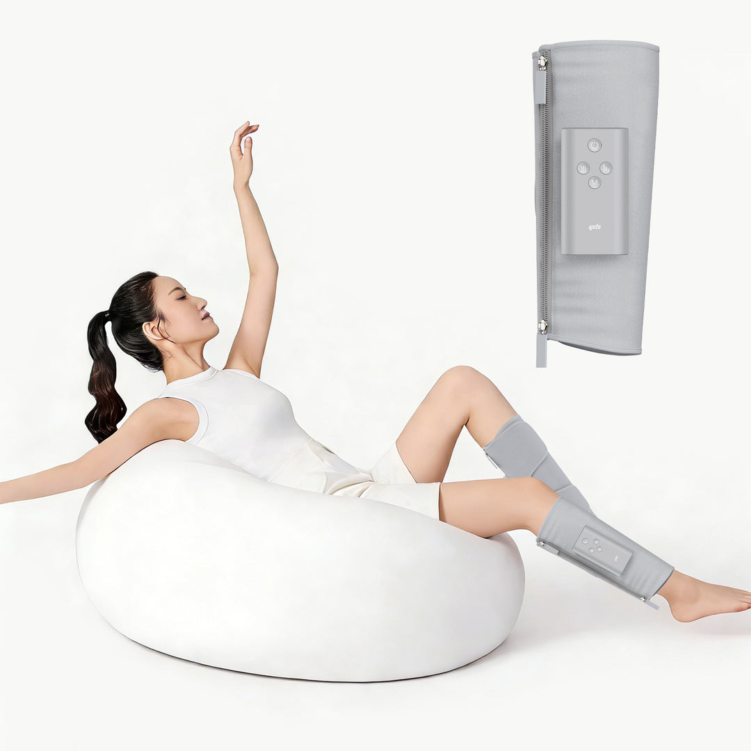 YETE コードレス 空気圧 足マッサージャー 3段階圧力＆温熱 360度包み込み マジックテープ調整 ふくらはぎ 腕 リラックスに