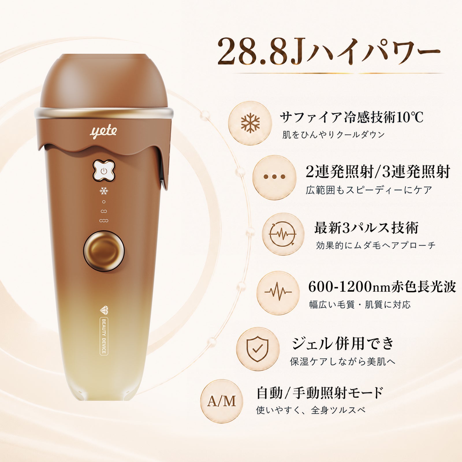 YETEレーザー脱毛—安全、迅速、効果抜群